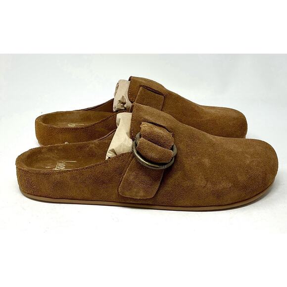 BEEK Chestnut Suede Vulture Clogs Brown Mules Size NIB - Picture 3 of 14
